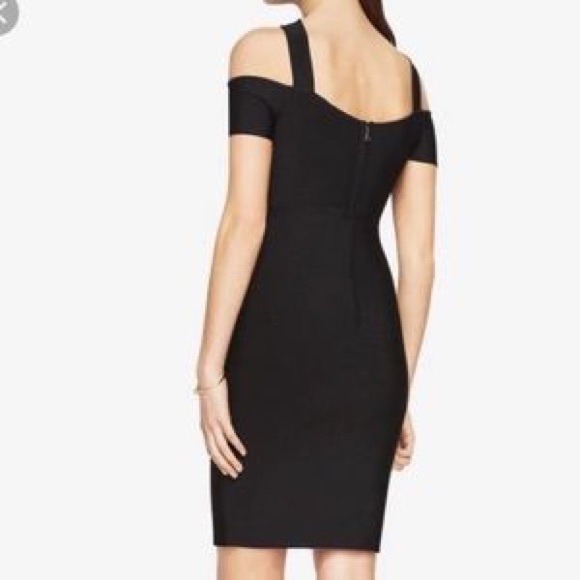 BCBG MaxAzria “Ally” Black Bandage Short MIDI Dress - Picture 4 of 5